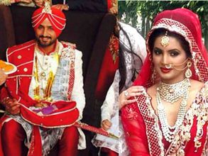 Beautiful Pics: Harbhajan Singh ties knots with actress Geeta Basra; Sachin, Anjali bless the couple