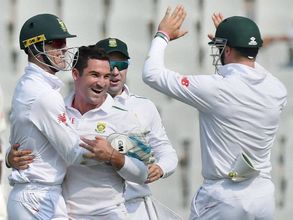 India batsmen fall to Dean Elgar's part-time spin as 12 wickets tumble on Day 1