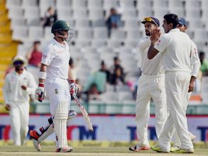 Advantage India after Ashwin's five-wicket haul on Day 2 in Mohali