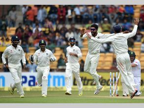 India dominate in AB de Villiers' 100th Test; South Africa 214 all out