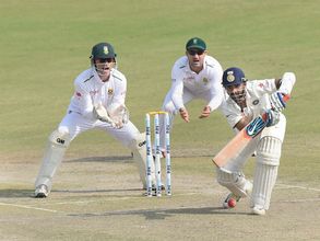 Rahane rescues India after Piedt and Abbott's strikes