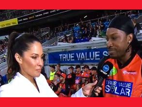 Chris Gayle asks out TV journo on air during Big Bash game; heavily criticised