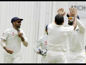 PHOTOS: Indian bowlers continue domination over West Indies in 2nd Test