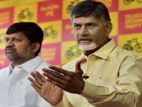 Andhra Pradesh chief minister Chandrababu Naidu plays badminton with PV Sindhu