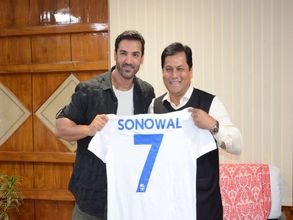 John Abraham calls on Assam Chief Minister ahead of ISL opening ceremony