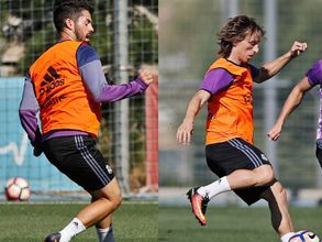 Alvaro Morata and Luka Modric back to Real Madrid training