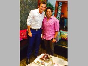 Adam Gilchrist spends time with Sachin Tendulkar on 45th birthday