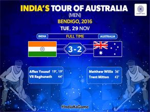 India edge past Australia in first of two-match hockey rubber