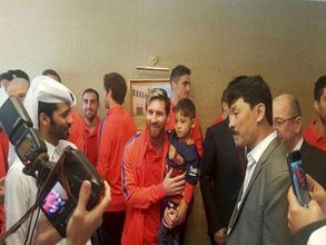 Afghan 'plastic bag shirt' boy meets idol Lionel Messi