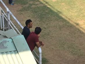 PHOTOS: MS Dhoni supports Jharkhand players against Gujarat in Ranji Trophy semis