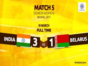 Indian women's hockey team complete 5-0 whitewash of Belarus