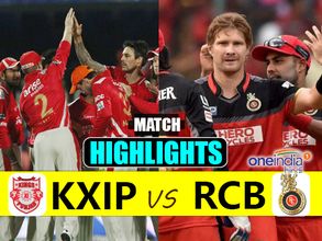 IPL 2017: Match 8: Highlights: Punjab (KXIP) Vs Bangalore (RCB)