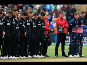 ICC Champions Trophy: England-New Zealand game halted in memory of victims of London tragedy
