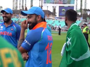 Champions Trophy Final: Video: Virat, Yuvraj share a light moment with Shoaib Malik