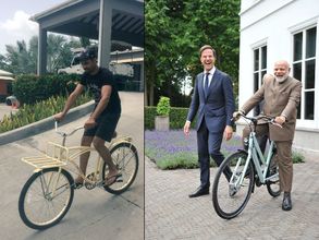 Ravindra Jadeja thanks PM Narendra Modi for inspiring him, rides bicycle to keep fit