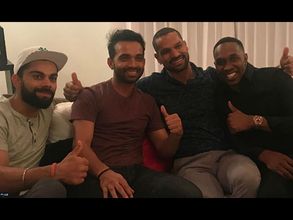 MS Dhoni, Virat Kohli visit Dwayne Bravo's residence in Trinidad for dinner