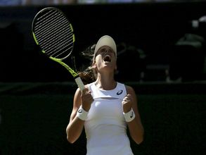 Wimbledon: Johanna Konta beats Caroline Garcia in last 16