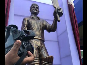 Sourav Ganguly unveils own bronze statue in West Bengal