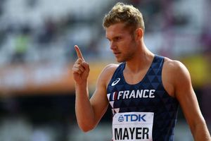 Favourite Mayer takes decathlon lead, Harrison lays down hurdles marker