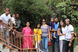 India cricketers visit Ashok Vatika in Sri Lanka with their families