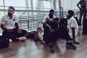 See pic: MS Dhoni sleeps on the floor, Virat Kohli and boys relax at Chennai airport