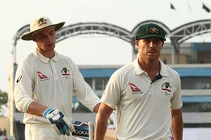 Warner, Handscomb grind out fifties after Lyon's seven-for