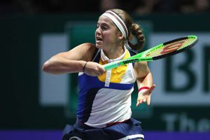 Ostapenko ends breakout year on a high with first WTA Finals win
