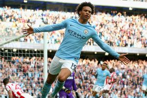 Manchester City 7 Stoke City 2: Guardiola's side run riot to move two clear at the top