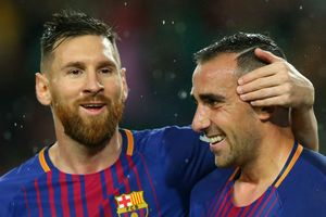 Alcacer steals the show in Messi's landmark game
