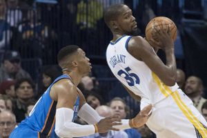 Thunder roll as Westbrook goes off against Warriors, Cavs win