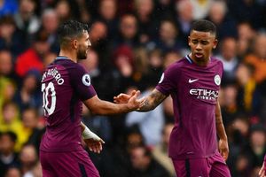 Guardiola praises 'amazing relationship' between Aguero and Jesus