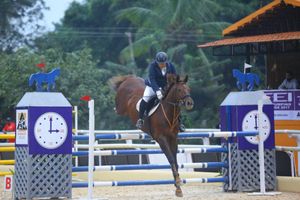 Lt Col Dewan picks up high honours at FEI World Jumping Challenge