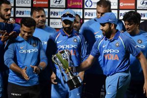 We have showed a lot of character: Rohit Sharma
