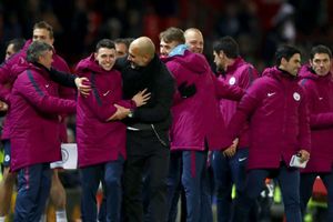 I encourage City to celebrate - Guardiola defends players after Old Trafford controversy