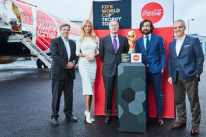 Pirlo, Hurst kick off World Cup Trophy Tour