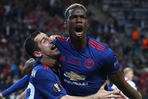 What am I getting for my birthday? Arsenal-bound Mkhitaryan celebrates with Pogba