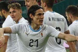 Wales 0 Uruguay 1: Ton-up Edinson Cavani settles China Cup final