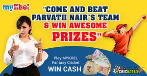 Challenge Parvatii Nair's XI in IPL Fantasy Cricket League