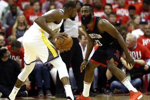 NBA: Warriors overcome Harden's Rockets in game one