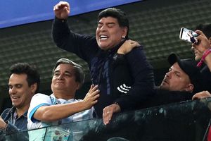 Maradona receives treatment after Argentina's dramatic win
