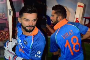 Virat Kohli's wax statue unveiled at Madame Tussauds; joins Tendulkar, Ronaldo, Messi, Bolt