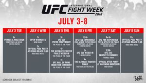 UFC International Fight Week takes over Las Vegas from JULY 3 – 8