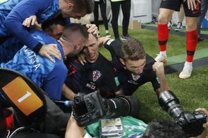 FIFA WC 2018: Photographer becomes part of Croatia World Cup goal celebration