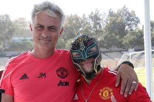 Magical Mysterio tour! United players meet wrestling legend