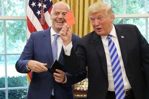 Donald Trump gives media red card after meeting FIFA boss Infantino