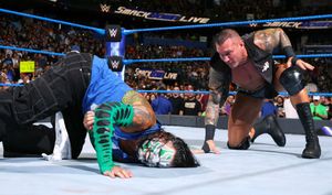 Randy Orton and Nakamura attack returning Jeff Hardy on WWE Smackdown