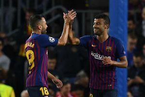 Barcelona 2 Inter 0: Rafinha helps down old club as injured Messi watches on