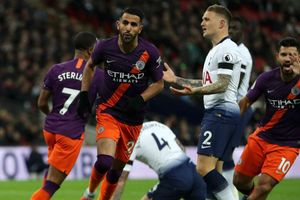 Tottenham 0 Manchester City 1: Mahrez settles ragged Wembley showdown