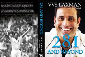 Laxman unveils the cover of his autobiography, '281 and Beyond'
