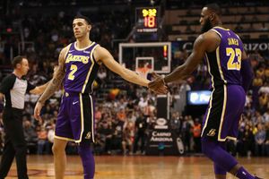 LeBron, Ball first Lakers team-mates with triple-doubles in same game since 1982
